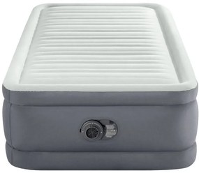 Materasso singolo autogonfiante Intex airbed dura-beam premaire i' colore grigio chiaro e pompa integrata, 99x191x46 cm - cod. 64902nd