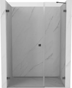 Mexen Lunar-B porta doccia a battente sinistra 140 cm, trasparente, gun metal - 832S-140-050-95-00-L