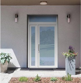 Portoncino d'ingresso Condo17 L 90 x H 210 cm in PVC bianco, apertura spingere a destra
