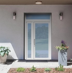 Portoncino d'ingresso in pvc Condo17 L 90 x H 210 cm bianco apertura destra