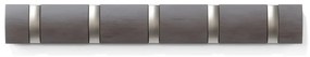 Appendiabiti da parete grigio in legno di pioppo Flip - Umbra