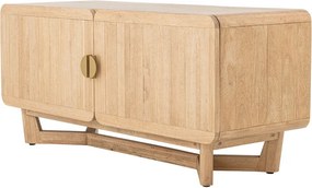 Cassettiera di colore naturale in legno di cauciù massiccio 120x55x45 cm Serrone - Bloomingville