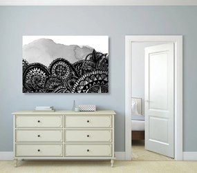 Stampa su tela – Mandala in bianco e nero