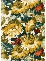 Clarke & Clarke Carta da parati Sunforest - Olive/ Russet