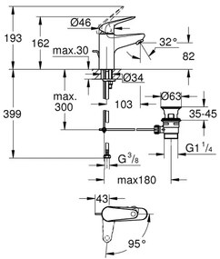 GROHE 24322001 - Miscelatore lavabo SWIFT DN 15 cromato lucido