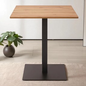 Tavolo da bar quadrato 60x60 cm con piano laminato Rovere Nodato H 107