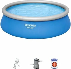 Bestway - Piscina Gonfiabile 457X122 Fuoriterra Pompa Filtro Scaletta Telo e Copertura