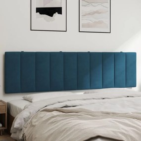 Cuscino testiera blu 180 cm in velluto