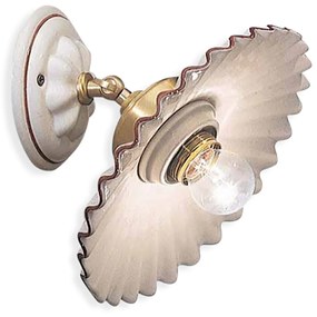 Applique Classica Orientabile L'Aquila Ottone E Ceramica Decorato 1 Luce E27
