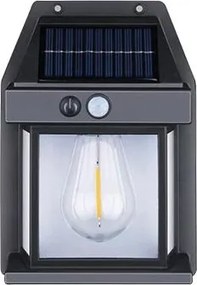Lampada da parete solare a LED per esterni con sensore LED/1W/3,7V 1200 mAh IP65