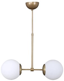 Lampada a sospensione con paralume in vetro oro e bianco ø 15 cm Seagull - Squid Lighting