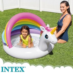 Piscina Gonfiabile per Bambini Intex Unicorno Tenda 102 x 69 x 127 cm 45 L (6 Unità)