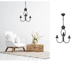 Lampadario a sospensione con catena ARTHUR 3xE14/40W/230V