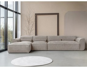 Divano angolare componibile beige (con penisola a sinistra) Flex Felix – Miuform