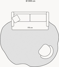 Tappeto in lana fatto a mano dalla forma particolare Niria