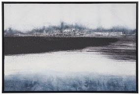 Quadro su tela con cornice blu e nero 63 x 93 cm AZEGLIO Beliani