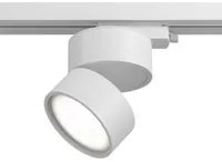 Faretto Per Binario Tondo Orientabile Onda In Metallo 12W Bianco 1 Luce Calda