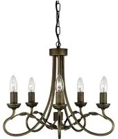 Lampadario Classico Olivia Metallo Oro 5 Luci E14