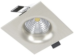 Faretto Ad Incasso Moderno Saliceto Alluminio Nichel Satinato Led Integrato 6W