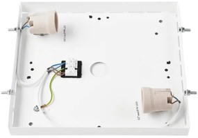 Plafoniera OAK SQUARE 2xE27/15W/230V 31x31 cm quercia/nero