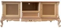 Porta tv 2 ante 1 cassetto classico barocco legno grezzo 174x60x76 - Mobili 2G