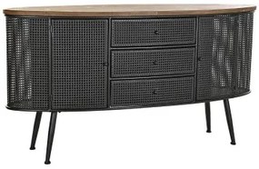 Credenza DKD Home Decor 145,5 x 45 x 76 cm Abete Nero Metallo Marrone