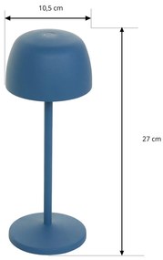 Lindby Lampada da tavolo LED ricaricabile Arietty, blu