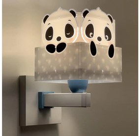 Dalber 63169T - Applique per bambini PANDA 1xE27/60W/230V blu