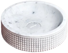 Antonio Lupi Pixel45 Lavabo Soprapiano Da Appogio Cm 45 In Marmo Carrara bianco