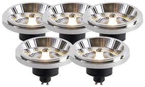 Set di 5 lampadine LED GU10 AR111 11W 820lm 3000K