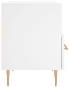 Comodino Bianco 40x35x47,5 cm in Legno Multistrato