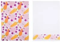 Set 2 strofinacci cucina carote 50x70 cm cotone