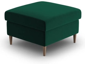 Poggiapiedi verde con rivestimento in velluto Kyoto – Cosmopolitan Design