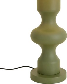 Lampada da tavolo retrò verde con paralume in tessuto - Captain