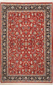 Isfahan Tappeto 100 x 150 Blu (Iran) Annodato A Mano