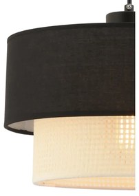 Lampada a sospensione ECHO con cavo 1xE27/60W/230V, nero/crema