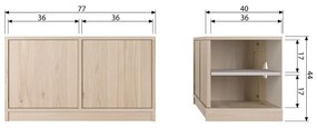 Tavolo TV modulare in rovere colore naturale 77x44 cm Modulair - vtwonen