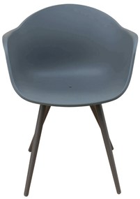 LOIS - set tavolo in alluminio e polywood cm 162/242 x 100 x 74 h con 4 Poltrone Dynamo