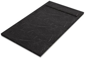 Piatto doccia SENSEA in resina Neo L 70 x L 120 x H 3 cm nero opaco effetto marmo