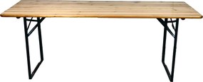 Tavolo Birreria da Giardino 220x80x78 cm in Ferro Piano in Legno...