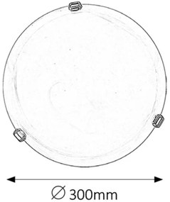 Rabalux 3202 - Plafoniera ALABASTRO 1xE27/60W/230V in vetro alabastrino