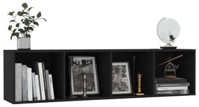 Libreria/mobile tv nero 143x30x36 cm