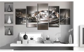 Quadro Platinum nuvole  Colore Nero, Dimensioni e Misure 100x50