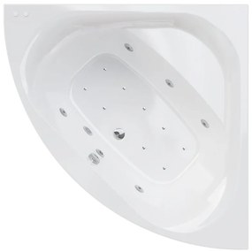 Vasca idromassaggio angolare BRISA DS CONFORT bianco 130 x 130 cm 15 bocchette SANYCCES