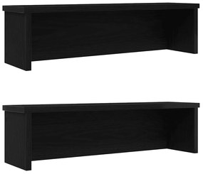 Scaffali Da Cucina Impilabili 2 Pz Neri 50x15x16 Cm /