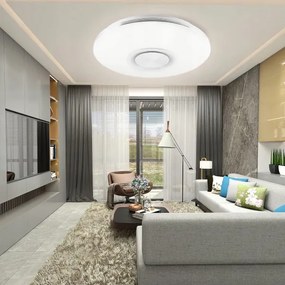 Plafoniera dimmerabile LED RGBW con altoparlante LED/60W/230V bianca + telecomando