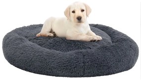 Cuscino lavabile cani e gatti grigio scuro 90x90x16 cm peluche