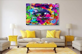 Stampa su tela – Occhio umano in stile pop art