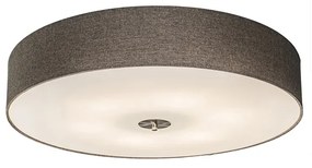 Lampada da soffitto rustica color tortora 70 cm - Drum Jute