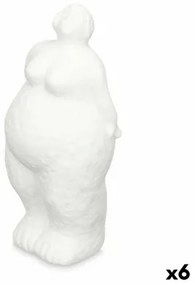 Statua Decorativa Bianco Dolomite 14 x 34 x 12 cm (6 Unità) Donna In piedi